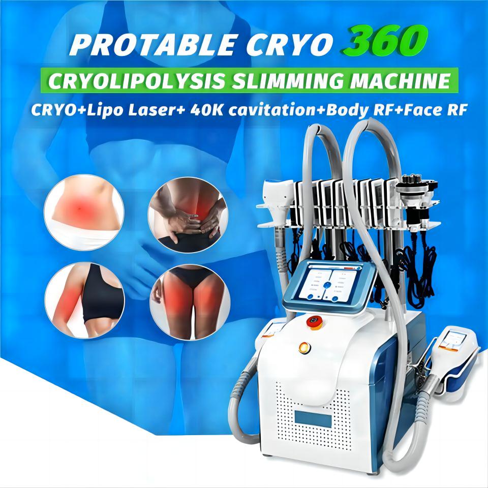 CRYO 360° Cryolipolysis Fat Freeze 7 in 1 Slimming Machine body shaping fat reduce weight loss double chin 40K cooling Cryotherapy Equipment
CRYO 360° Cryolipolysis Fat Freeze 7 in 1 Slimming Machine body shaping fat reduce weight loss double chin 40K cooling Cryotherapy Equipment