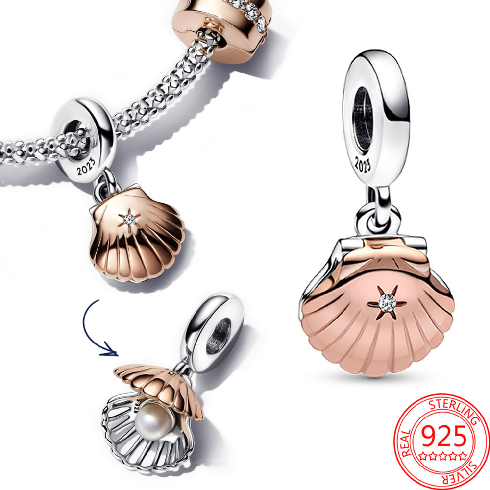 925 Sterling Silver Suspension Charm Sea Shell Treatment Of Freshwater Training Pearl Pendant Bracelet Silver Jewelry Gift Free Delivery