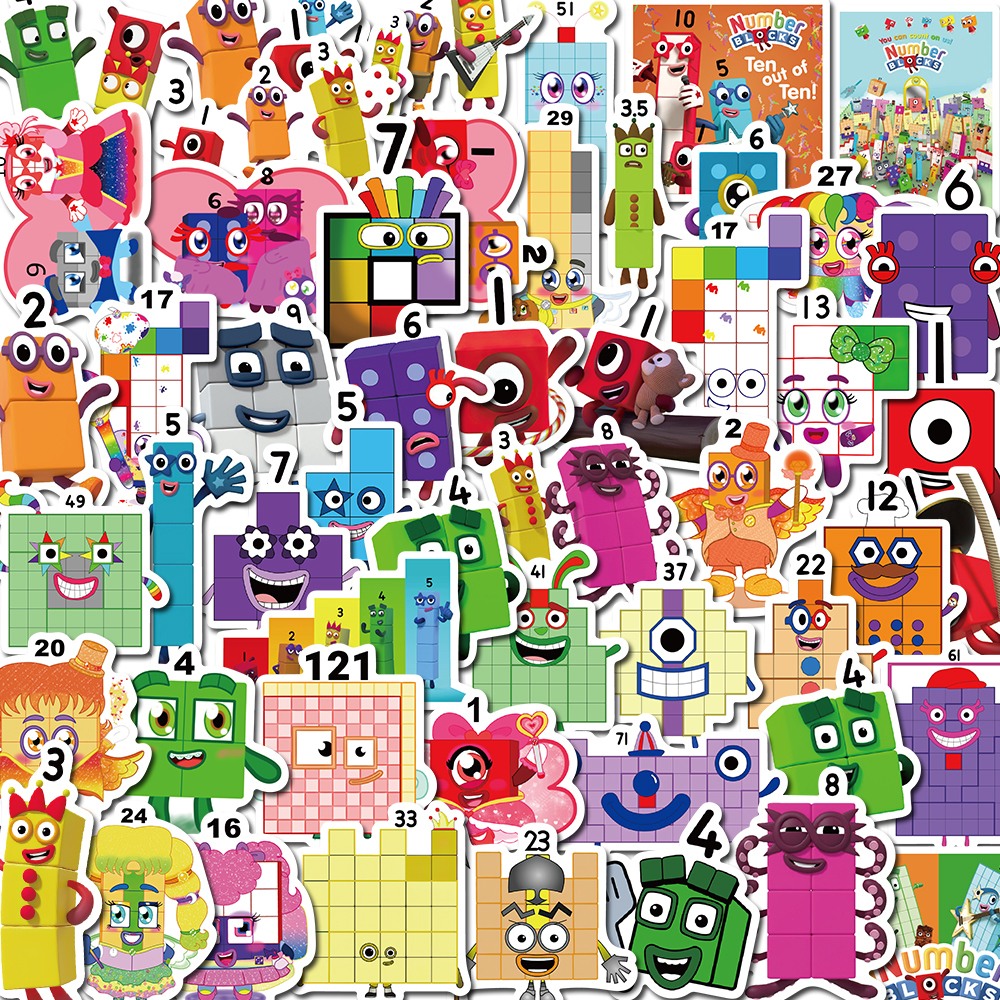 Kids Toy Stickers 1052PCS Numberblocks Cartoon Vintage For DIY Children Notebook Luggage Motorcycle Laptop Refrigerator Decal Toys 230530