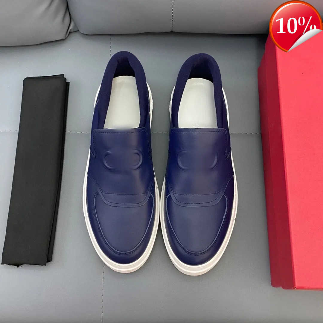 Top casual men designer Ferragamo shoes letter carved slip on blue Luxury Mens shoe sports streetwear with original box, Brown 
Top casual men designer Ferragamo shoes letter carved slip on blue Luxury Mens shoe sports streetwear with original box, Brown