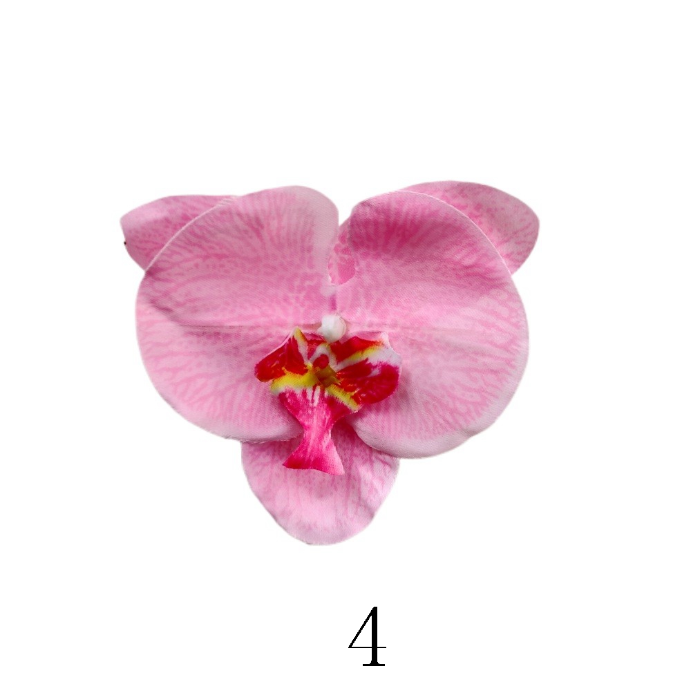 4 Inch Violet Phalaenopsis Silk Butterfly Orchid Flowers Hair Bows Clips For Women Girls Kid's Corsage Headdress Headbands Hairband Accessories H