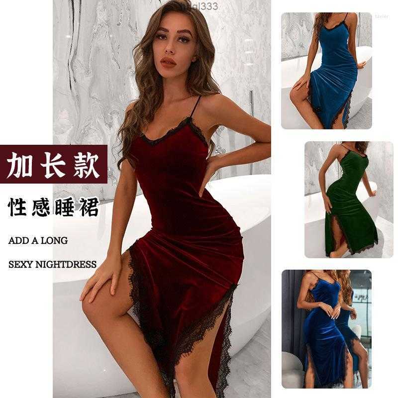 3uaj Camisoles & Tanks Autumn/winter Sexy Deep v Pajamas Women' Long Halter Nightdress Velvet Lace Temptation Backless, Burgundy
3uaj Camisoles & Tanks Autumn/winter Sexy Deep v Pajamas Women' Long Halter Nightdress Velvet Lace Temptation Backless, Burgundy