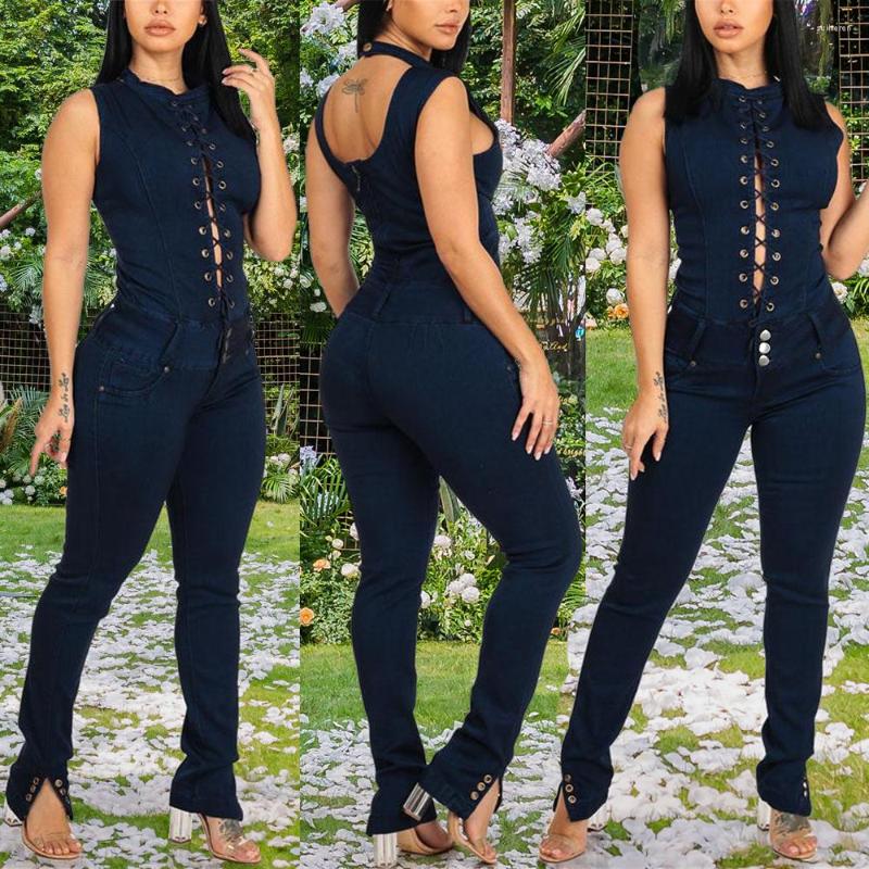 Women' Jumpsuits Jeans Pencil Rompers Sexy Women O-neck Lace Up Elegant Denim Casual Jumpsuit Stretched Overalls, Wd22397
Women' Jumpsuits Jeans Pencil Rompers Sexy Women O-neck Lace Up Elegant Denim Casual Jumpsuit Stretched Overalls, Wd22397