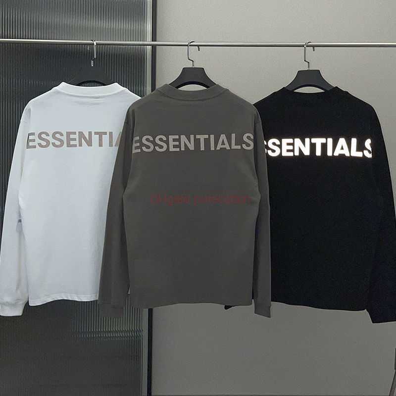 Designer Fashion Clothing ESS Tees Tshirts Fears Of God FOG New Essen Classic Reflective Letter Fashion Brand Loose American High Street Style Bottom Long Sleeve Lux, Black
Designer Fashion Clothing ESS Tees Tshirts Fears Of God FOG New Essen Classic Reflective Letter Fashion Brand Loose American High Street Style Bottom Long Sleeve Lux, Black
