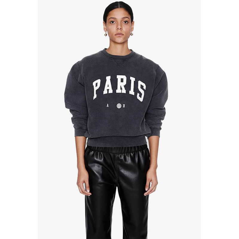 Top AB letter Paris women sweatshirt print wash snow black gray round bings neck cotton sweater designer pullover hoodie, Berlin
Top AB letter Paris women sweatshirt print wash snow black gray round bings neck cotton sweater designer pullover hoodie, Berlin
