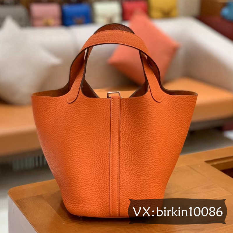 Original edition 7A H Home Designer Picotin Lock bags Fully hand-stitched vegetable basket bag leather TC 18cm women's handbag Large capacity With Logo, Classic orange
Original edition 7A H Home Designer Picotin Lock bags Fully hand-stitched vegetable basket bag leather TC 18cm women's handbag Large capacity With Logo, Classic orange