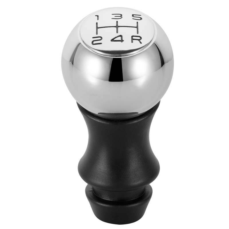 Stainless Steel Gear Shift Knob Chrome Head Lever Adapter 5-Speed Manual Transmission VTS Sports HandballFit for Peugeot 106 206 207 306 307 407 408 5