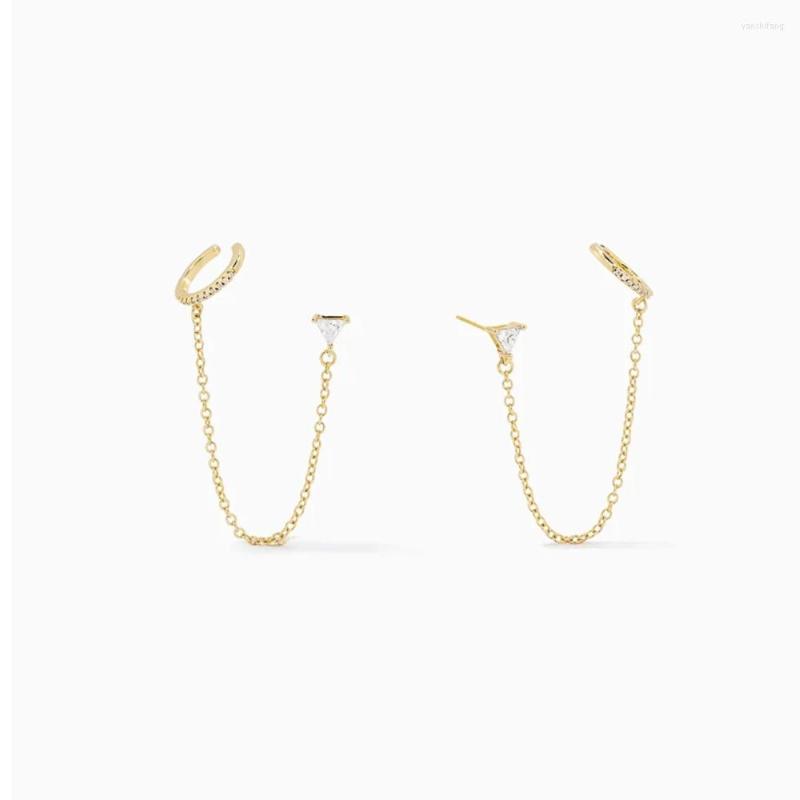 Dangle Earrings 925 Sterling Silver Chain Tassel Drop Earring For Women Ins Style White Cubic Zircon Double Stud Earcuff Fashion Jewerly
Dangle Earrings 925 Sterling Silver Chain Tassel Drop Earring For Women Ins Style White Cubic Zircon Double Stud Earcuff Fashion Jewerly