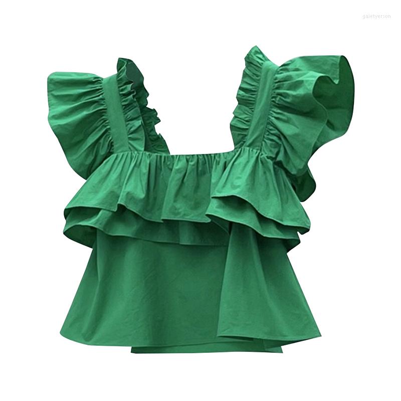 Women's T Shirts Square Collar Soild Ruffles T-Shirts Women Cute Sweet BlouseElegant Female Short Butterfly Sleeve Top All-match Summer, Black
Women's T Shirts Square Collar Soild Ruffles T-Shirts Women Cute Sweet BlouseElegant Female Short Butterfly Sleeve Top All-match Summer, Black