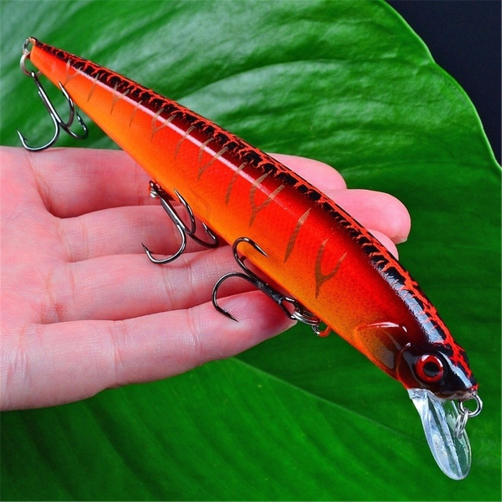 Baits Lures 1Pcs Lifelike Wobbler Fishing Lure 3D Eyes 14cm185g Minnow Artificial Hard Bait Tackle Floating with 6# Hooks 230530