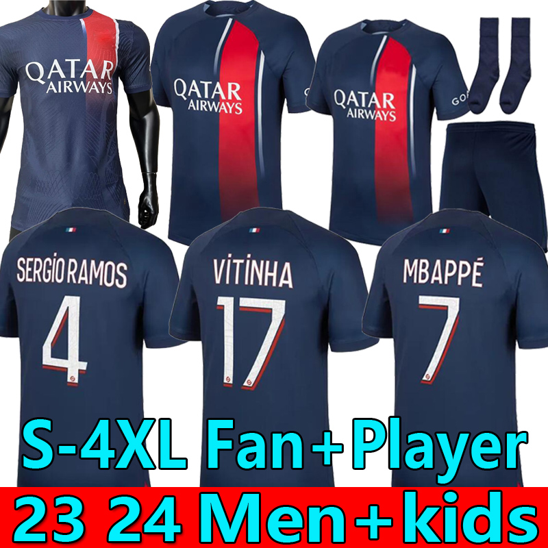 S-4XL 23 PSGs MBAPPE soccer jersey 2024 2023 SERGIO RAMOS VERRATTI KIMPEMBE Fan Player version Maillots de football shirt 3RD fourth ICARDI HAKIMI kids kit uniforms, 23/24 home 1
S-4XL 23 PSGs MBAPPE soccer jersey 2024 2023 SERGIO RAMOS VERRATTI KIMPEMBE Fan Player version Maillots de football shirt 3RD fourth ICARDI HAKIMI kids kit uniforms, 23/24 home 1