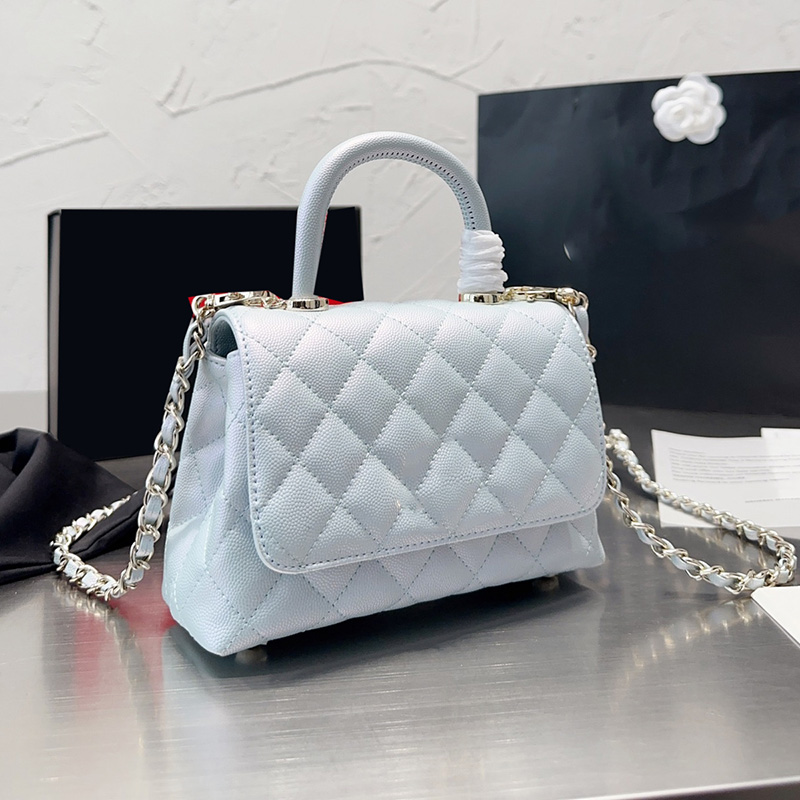 Womens Classic Pearly Mermaid Quilted Flap Caviar Leather Bags Gold Metal Chain Top Handle Totes Crossbody Shoudler Handbags Calfskin Multi Pochette Pocket 19CM, Box
Womens Classic Pearly Mermaid Quilted Flap Caviar Leather Bags Gold Metal Chain Top Handle Totes Crossbody Shoudler Handbags Calfskin Multi Pochette Pocket 19CM, Box