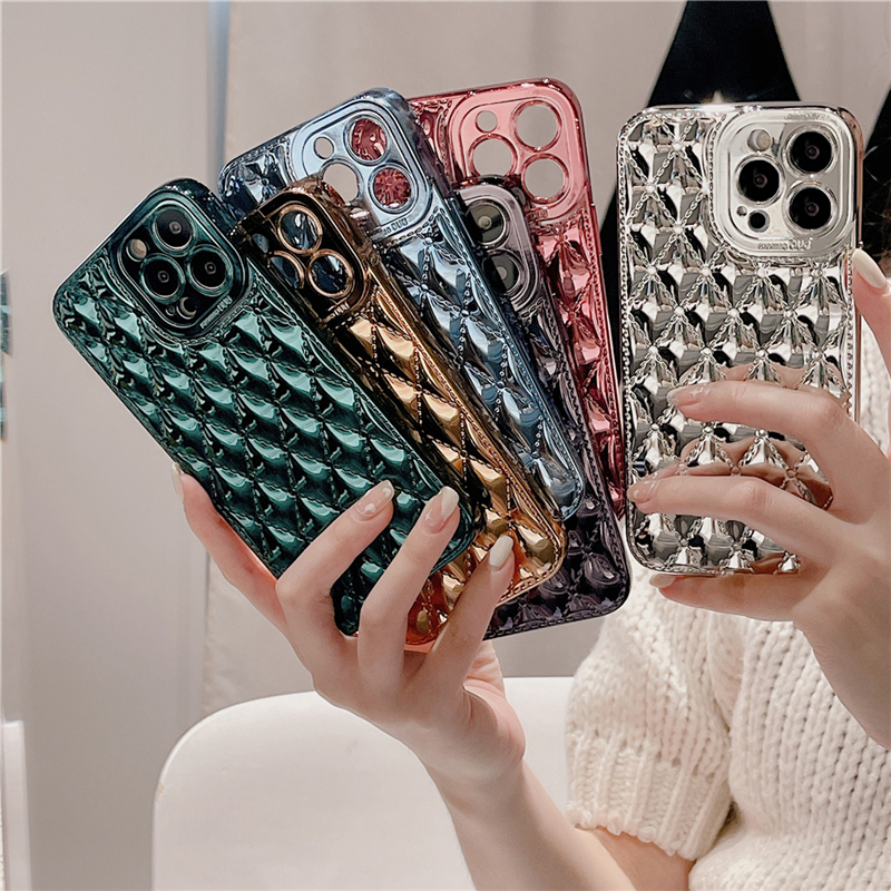 For iPhone 13 Pro Fashion Diamond Plating Pattern Soft Silicone Case For iPhone 11 12 X XR XS Max 7 8 Plus Lens Protection Cover
For iPhone 13 Pro Fashion Diamond Plating Pattern Soft Silicone Case For iPhone 11 12 X XR XS Max 7 8 Plus Lens Protection Cover
