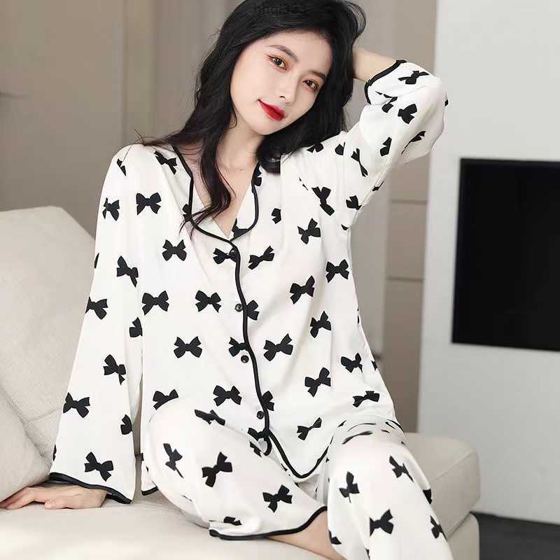 Osx8 Mji2 B938 Women's Two Piece Pants Women's Pajamas Sets Woman Pajama Party Summer v Neck Design Suit Long Sleeve Trousers Set Home Clothes Sexy Satin Silk Pijamas, 13
Osx8 Mji2 B938 Women's Two Piece Pants Women's Pajamas Sets Woman Pajama Party Summer v Neck Design Suit Long Sleeve Trousers Set Home Clothes Sexy Satin Silk Pijamas, 13