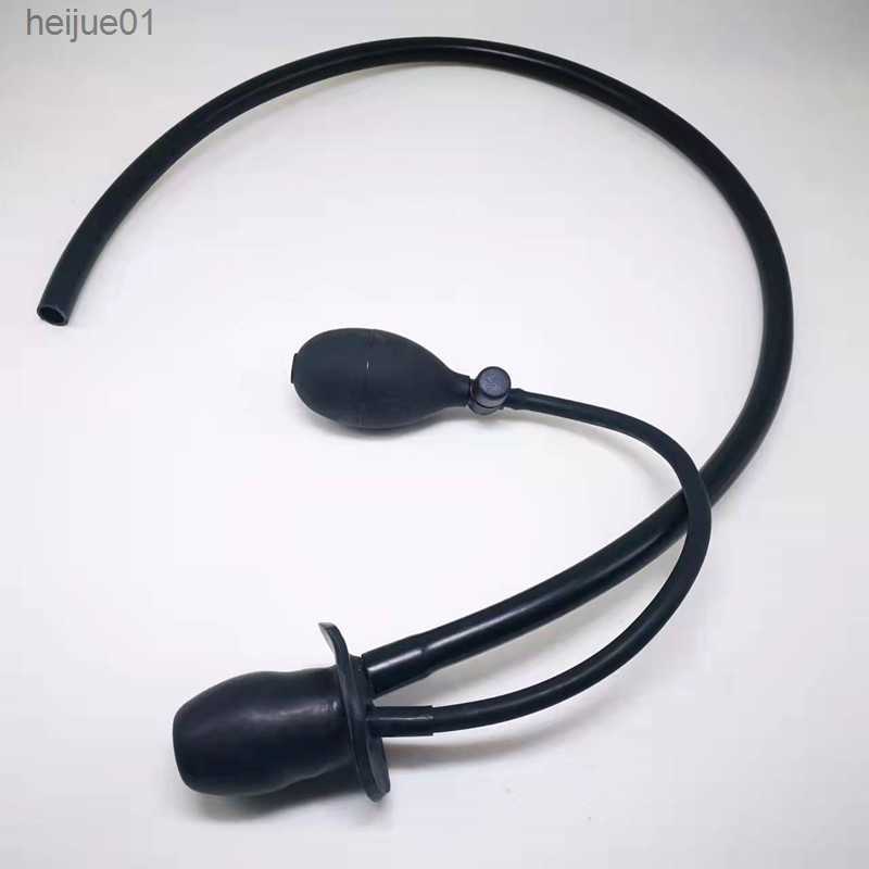 Adult Toys BDSM Latex Inflatable Insert Mouth Gag + Irrigation pipe bondage restraints toys adult sex games mouth plug Ball L230518