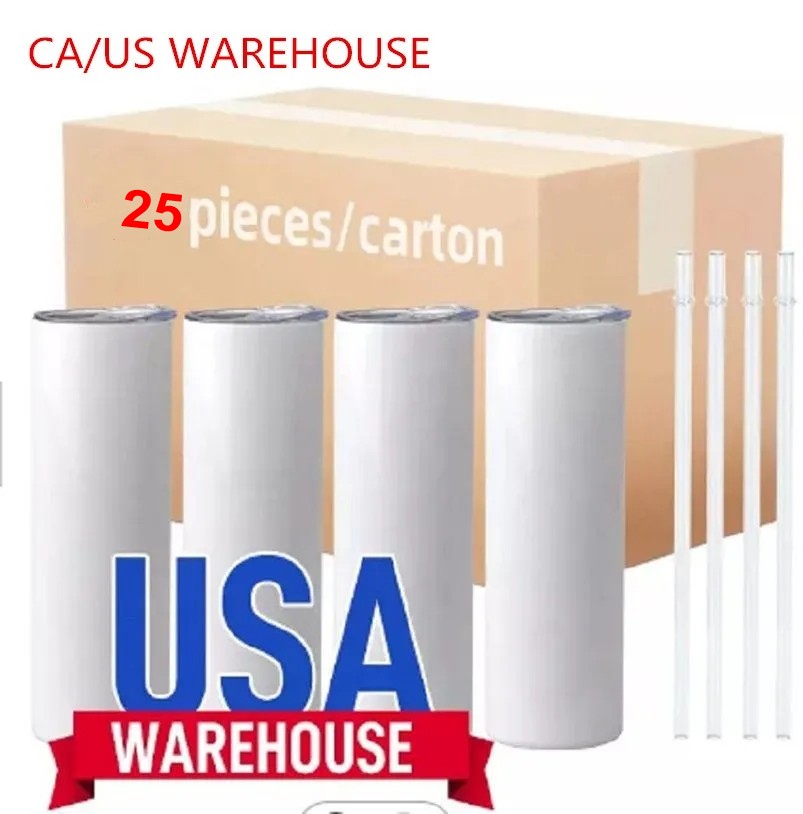 US /CA Local 25 pcs/carton Warehouse Sublimation Blanks Mugs 20oz Stainless Steel Straight Tumblers White Tumbler with Lids and Straw Heat Transfer Cups Water Bottles
US /CA Local 25 pcs/carton Warehouse Sublimation Blanks Mugs 20oz Stainless Steel Straight Tumblers White Tumbler with Lids and Straw Heat Transfer Cups Water Bottles