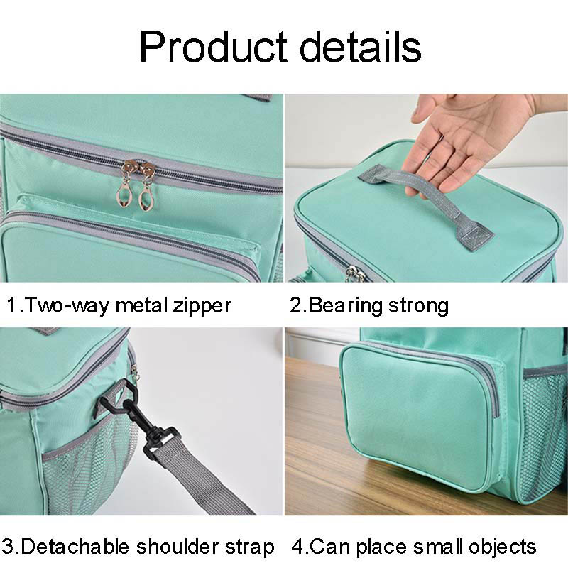 Portable Picnic Cool Bag Refrigerated Insulated Bag Lunch Bag for Camping Shopping Gym Travel Student Lunch Box Women and Men