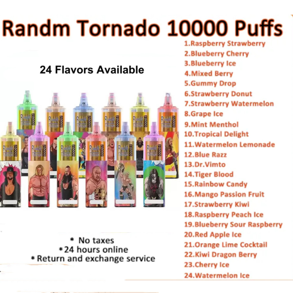 RandM Tornado 10000 puff 10000 10000 puff disposable vape pen electronic cigarette 0mg 20mg 5mg 20ml 1200mAh rechargeable vaper desechable vapes
RandM Tornado 10000 puff 10000 10000 puff disposable vape pen electronic cigarette 0mg 20mg 5mg 20ml 1200mAh rechargeable vaper desechable vapes