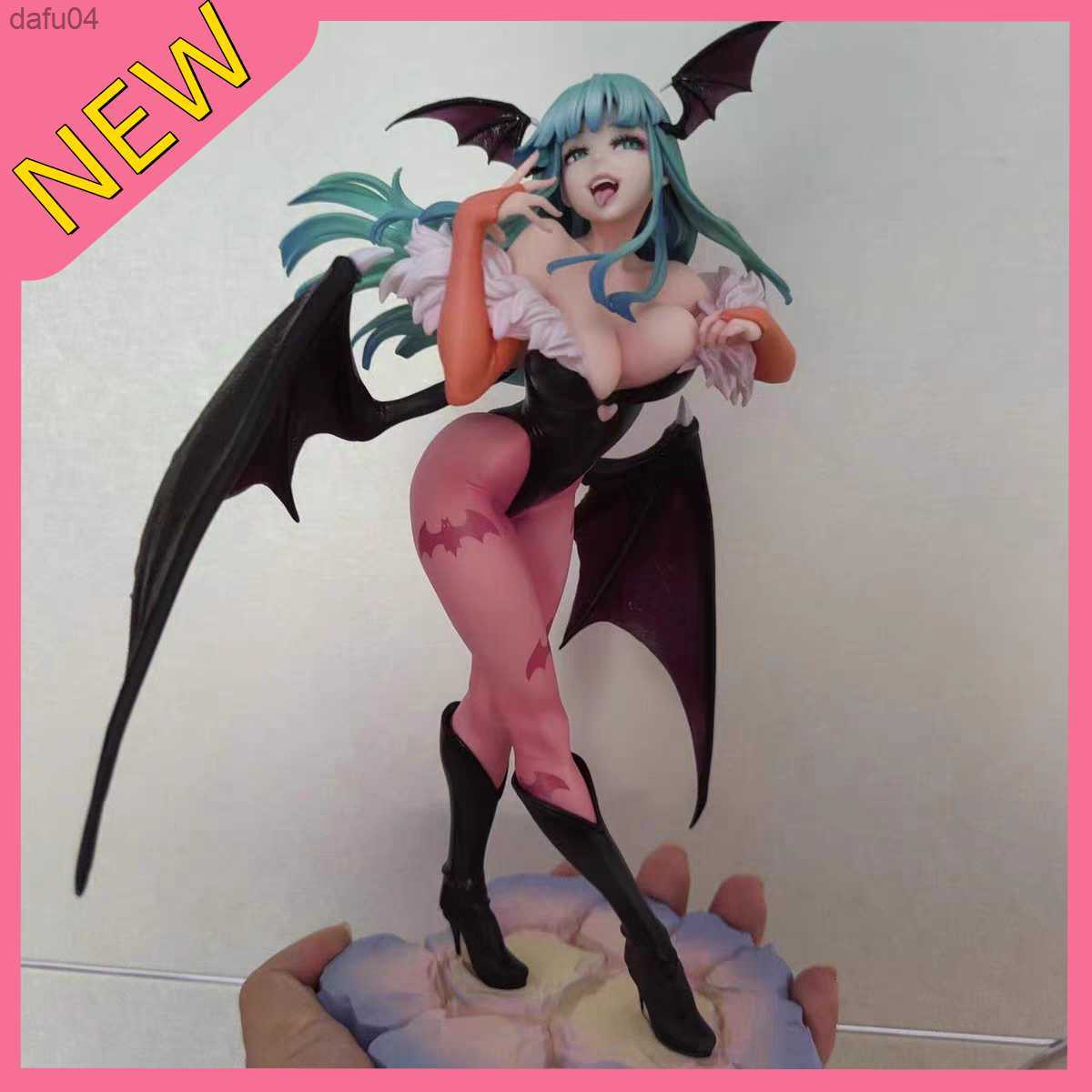 

Manga 23CM Vampireed Hunter Morrigan Aensland Felicia Anime Action Figure Darkstalkers Bishoujo Collection Figurine Halloween Toy Gift L230522