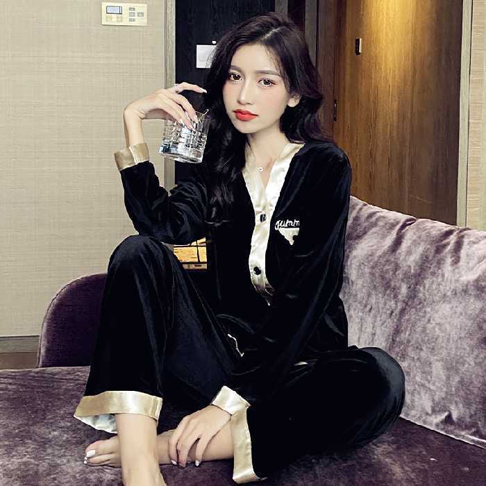 Tq4t 232a Men's Sleepwear Couple Velvet Pajamas Women Men Autumn Winter Sleepwear Long Sleeve Casual Nightwear Pyjamas Suit Home Clothes Sleep Set 230317, 49196-golden-women
Tq4t 232a Men's Sleepwear Couple Velvet Pajamas Women Men Autumn Winter Sleepwear Long Sleeve Casual Nightwear Pyjamas Suit Home Clothes Sleep Set 230317, 49196-golden-women