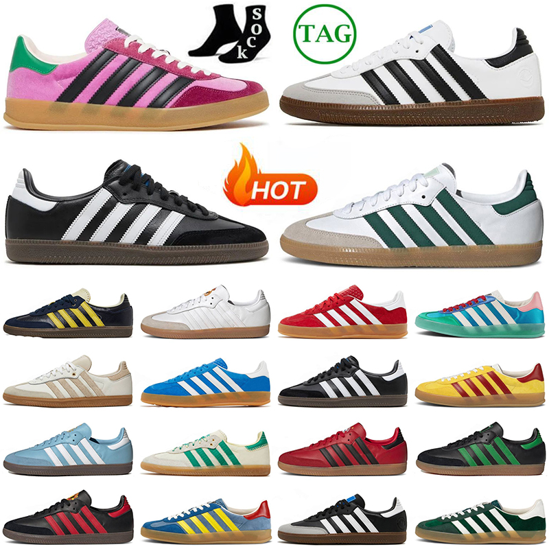 

Originals Samba Vegan Adv Gazelle Casual Shoes for men women sambas OG Shoe White Gum Collegiate Green Team Black Real Red outdoor designer sneakers sports trainers, Scarlet gum