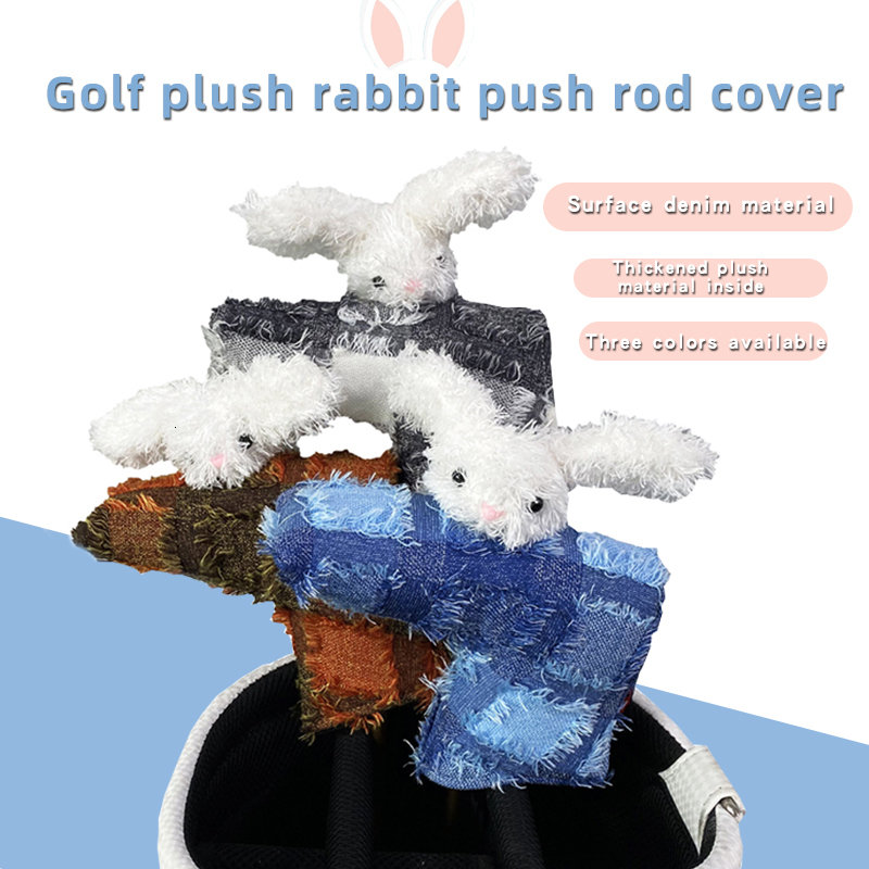 Other Golf Products 1 pcs Putter Cover for Blade PU Leather WaterproofSoft Knitted Fabric Good Protection Cartoon Club Head Covers 230530