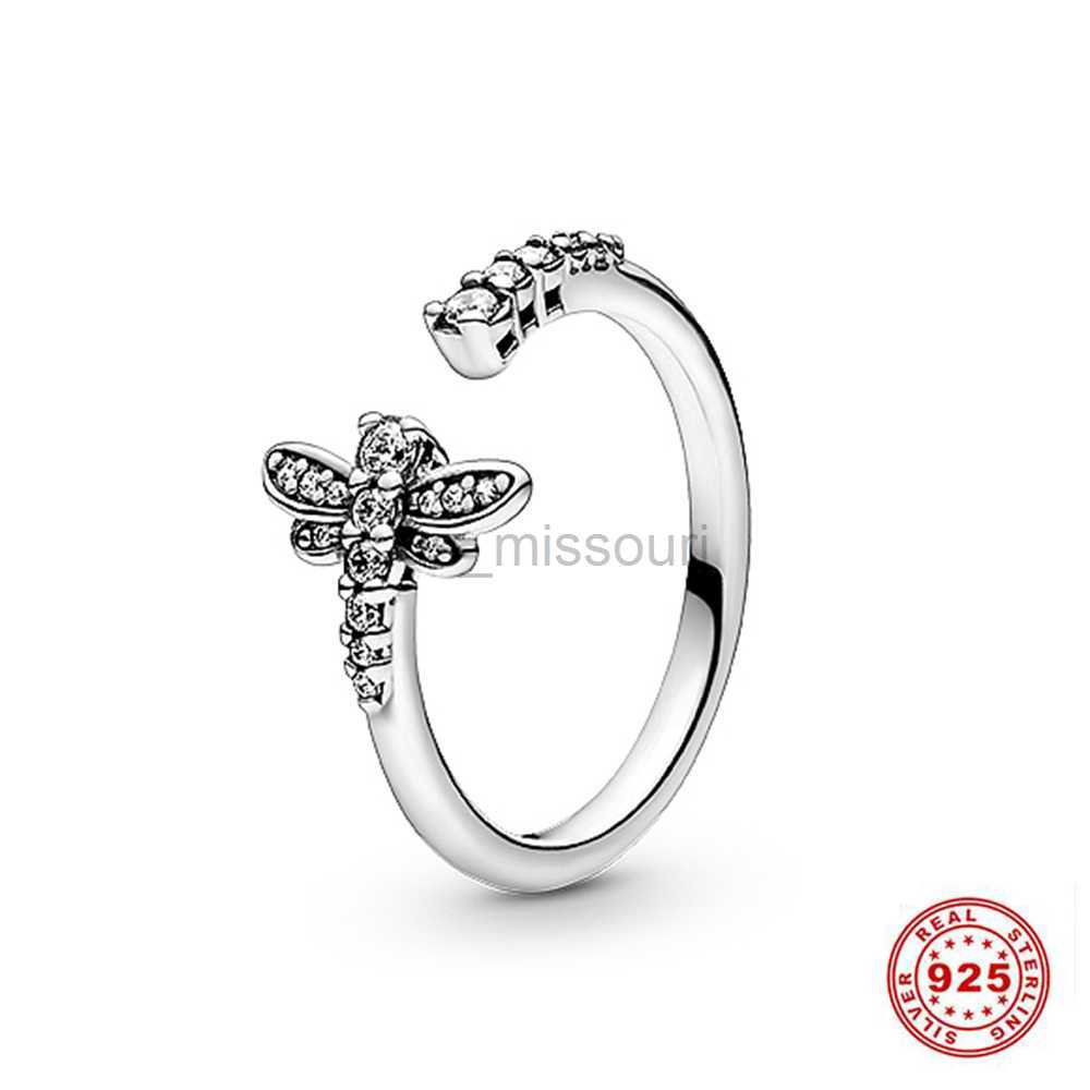 Band Rings Hot Fashion 925 Sterling Silver Princess Tiara Crown Sparkling Love Heart CZ Rings for Women Engagement Jewelry Anniversary 2021 J230531