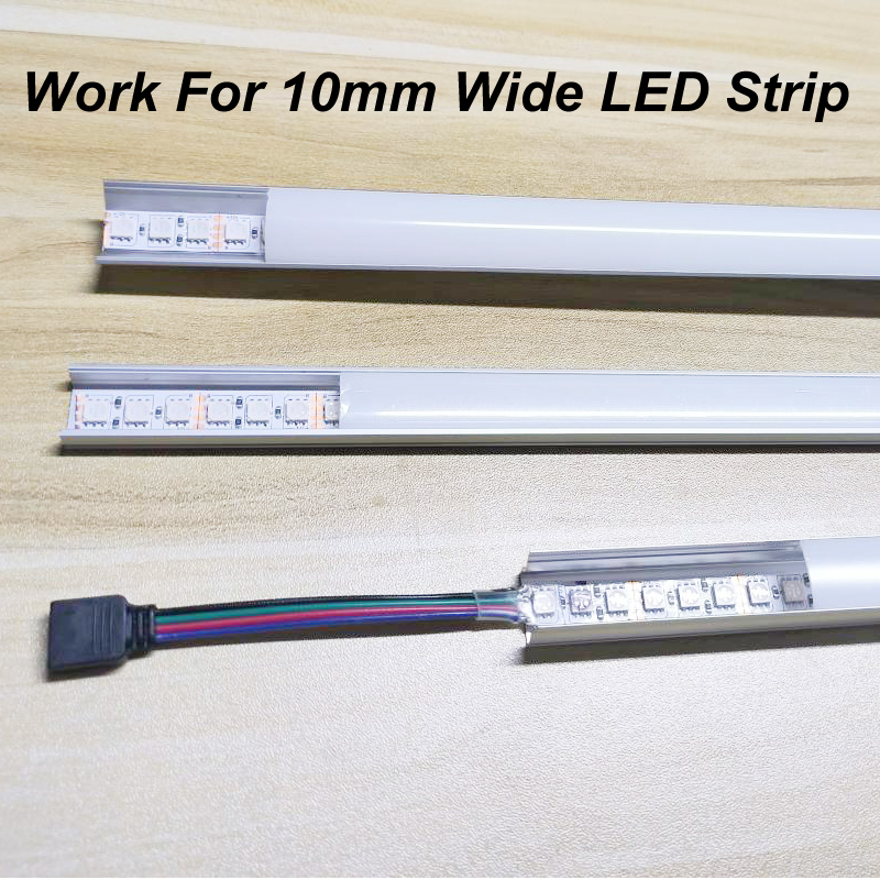 6.6FT/2M Silver LED Channel with Milky White LED Light Diffuser Shallow Design Super Wide Aluminum LED Track Extrusion for Waterproof, V-Shape Channel