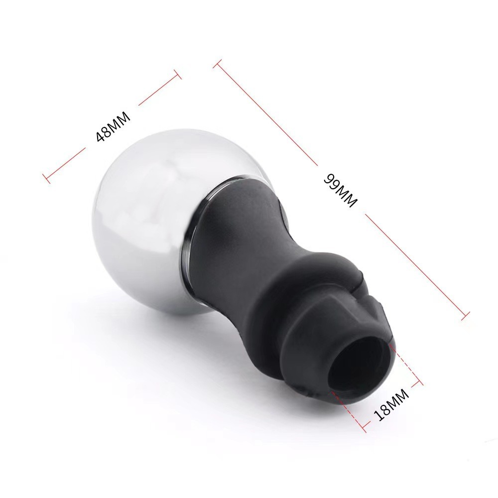 Stainless Steel Gear Shift Knob Chrome Head Lever Adapter 5-Speed Manual Transmission VTS Sports HandballFit for Peugeot 106 206 207 306 307 407 408 5