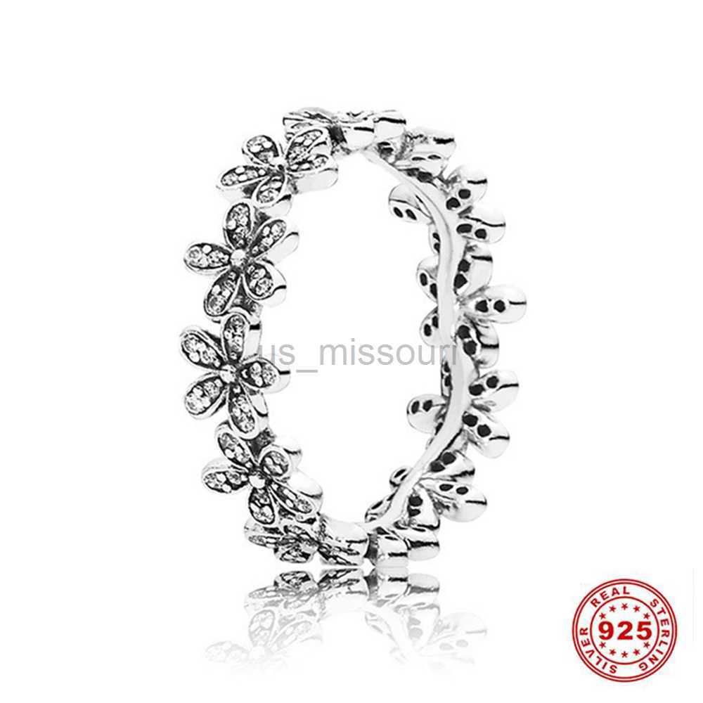 Band Rings Hot Fashion 925 Sterling Silver Princess Tiara Crown Sparkling Love Heart CZ Rings for Women Engagement Jewelry Anniversary 2021 J230531