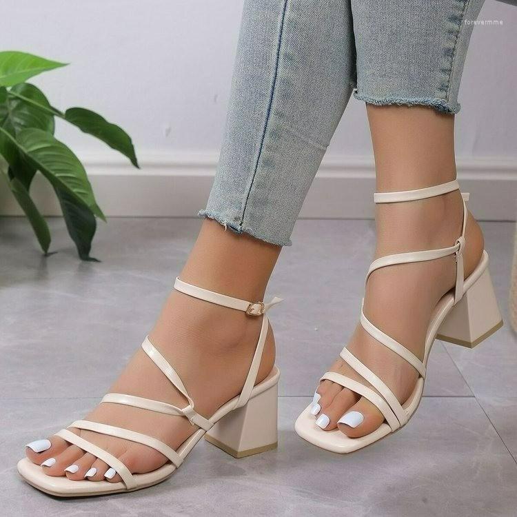 Sandals Ladies 2023 Summer Square Toe Open Sexy Women Thick Heel Fashion Cross Strap Party Chaussures Femme, Beige
Sandals Ladies 2023 Summer Square Toe Open Sexy Women Thick Heel Fashion Cross Strap Party Chaussures Femme, Beige