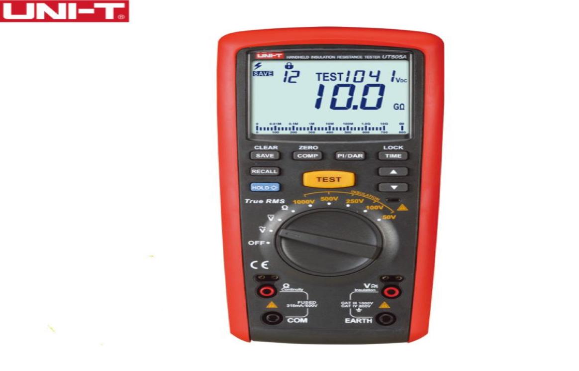 Multimeter UNIT UT505A 1000V Digital Handheld True RMS Megger Insulation Resistance Meter Tester Ohm Voltmeter Megohmmeter3716331
Multimeter UNIT UT505A 1000V Digital Handheld True RMS Megger Insulation Resistance Meter Tester Ohm Voltmeter Megohmmeter3716331