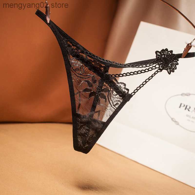 Briefs Panties Lingerie Femme Sexy Porno Ultra Thin Lace Fashion Thong Ladies Sexy Transparent T-Line Panties Low Rise Sexy Underwear Women T2360