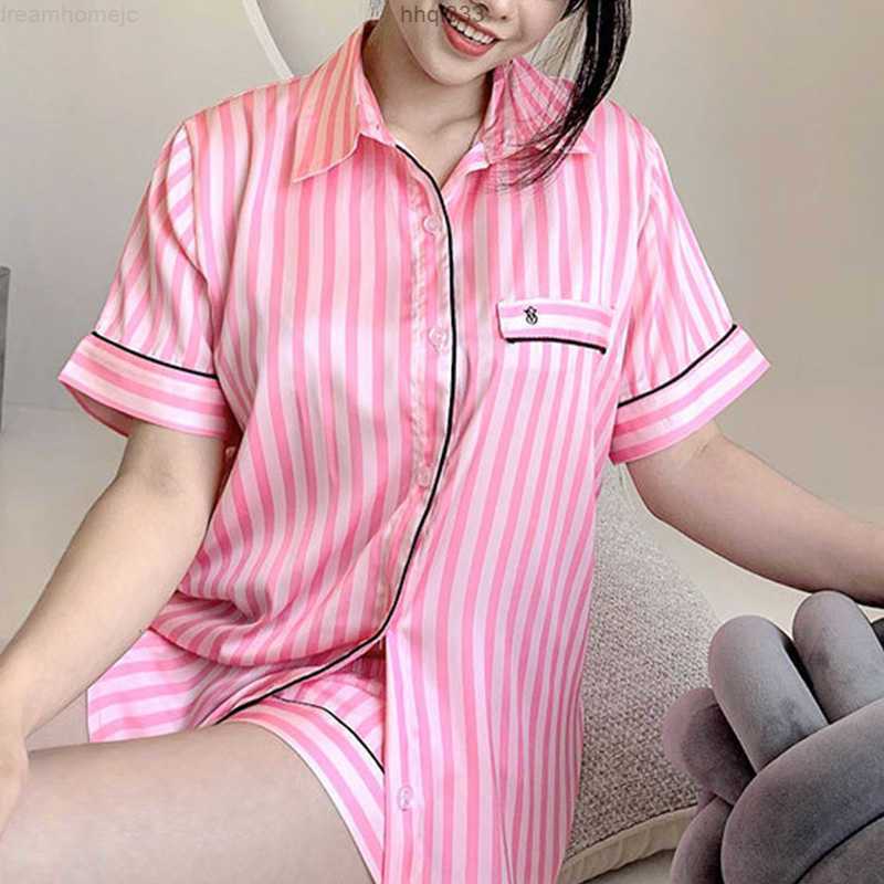 N1i9 Striped Shorts Set 2 Piece Pajamas for Women Luxury High Quality Satin Silk Pjamas Sleepwear Summer Short Pant Home Clothes 2023 0222, Brown
N1i9 Striped Shorts Set 2 Piece Pajamas for Women Luxury High Quality Satin Silk Pjamas Sleepwear Summer Short Pant Home Clothes 2023 0222, Brown
