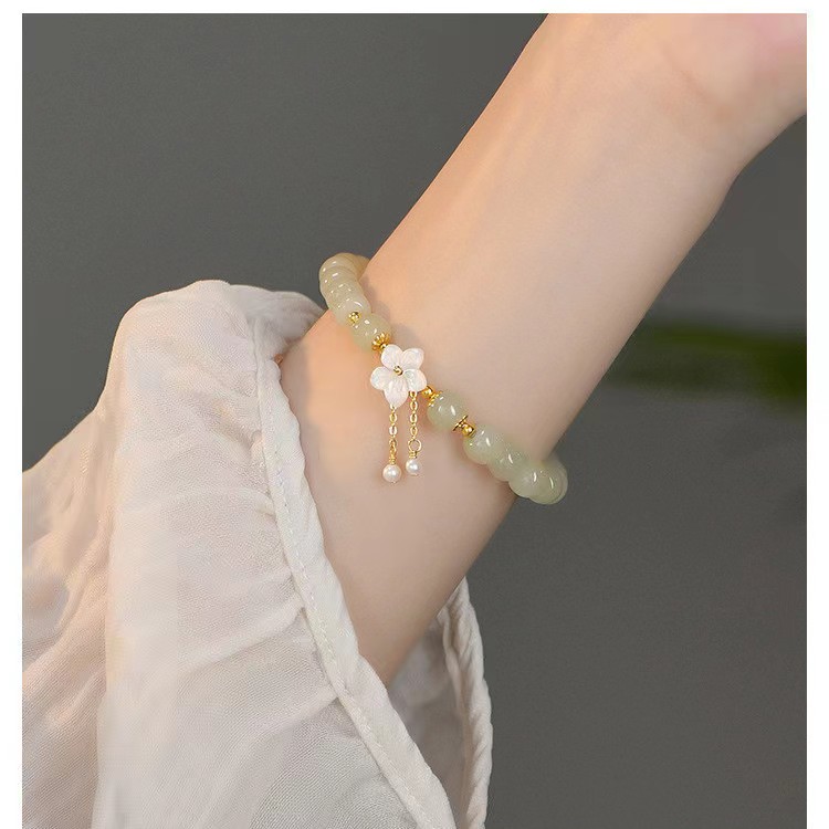 Peach Blossom Hotan Jade Bracelet Girl's Luxury Small Guofeng Handstring 520 Valentine's Day Mother's Day Gift for Girlfriend
Peach Blossom Hotan Jade Bracelet Girl's Luxury Small Guofeng Handstring 520 Valentine's Day Mother's Day Gift for Girlfriend