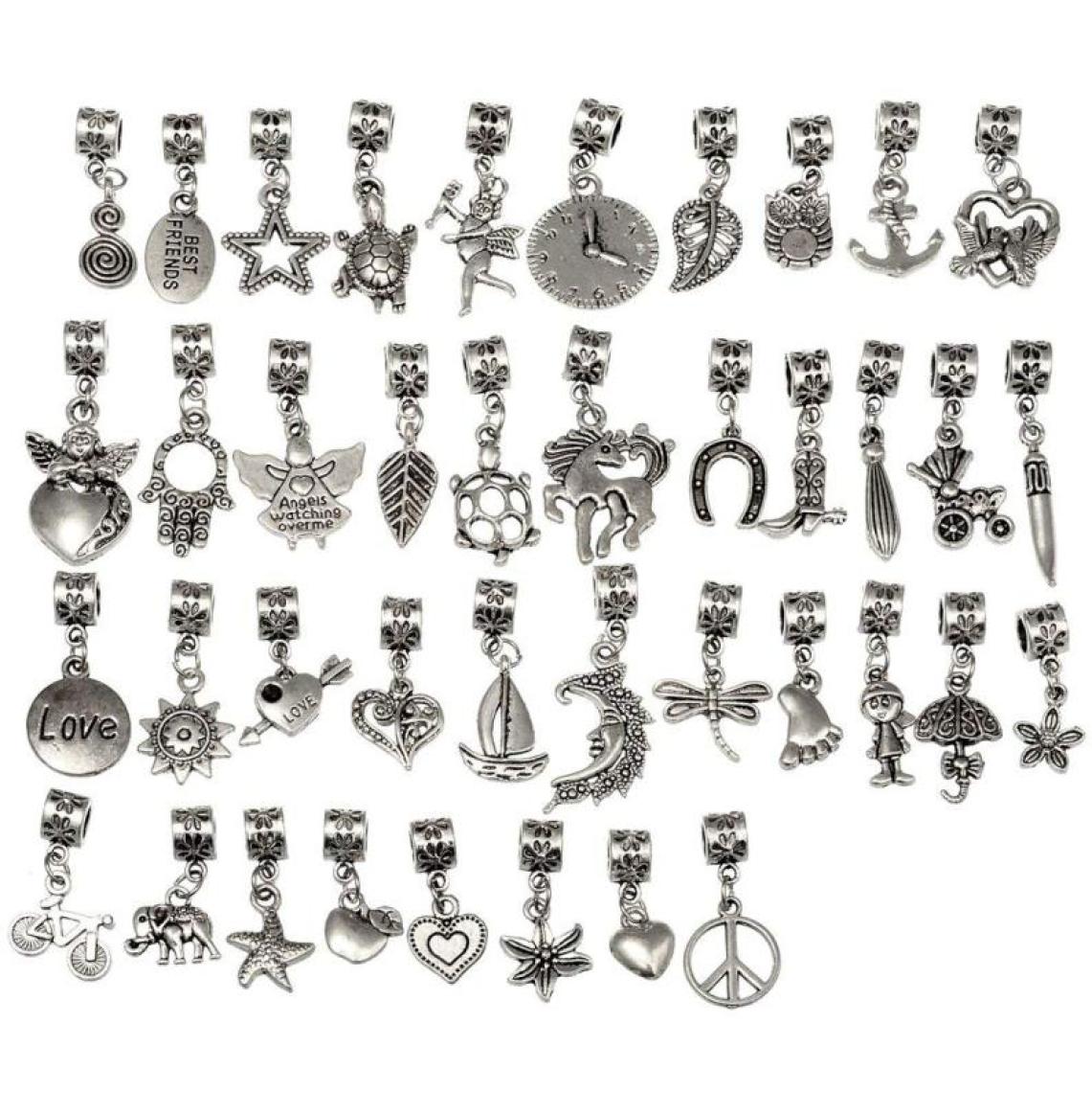 4080120Pcs Tibetan Silver Color Connector Bails Mix Beads with Pendant fit European Charm Bracelet DIY3229013
4080120Pcs Tibetan Silver Color Connector Bails Mix Beads with Pendant fit European Charm Bracelet DIY3229013