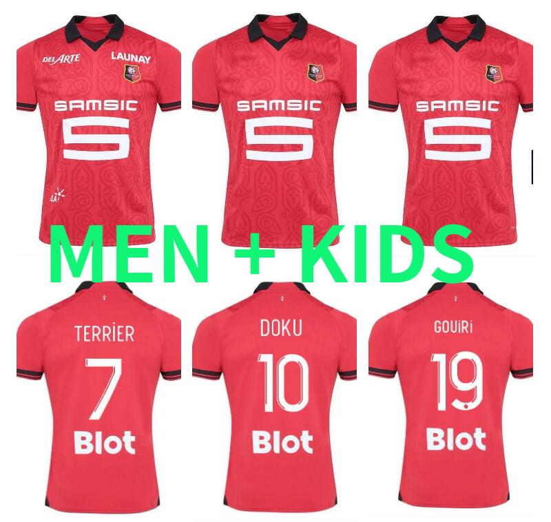 Stade Rennais 23 24 soccer jerseys Rennes 2023 2024 CAMAVINGA BOURIGEAUD NIANG DOKU HUNOU Men kids kits Maillots de football jersey
Stade Rennais 23 24 soccer jerseys Rennes 2023 2024 CAMAVINGA BOURIGEAUD NIANG DOKU HUNOU Men kids kits Maillots de football jersey