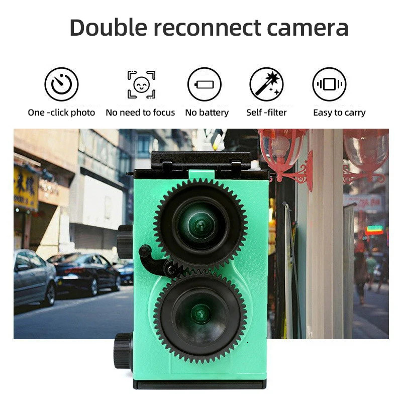 2023 XFILM Dual Reflection Camera 135MM Film Adult's Scientific Retro Finished in Gold and Silver 231221