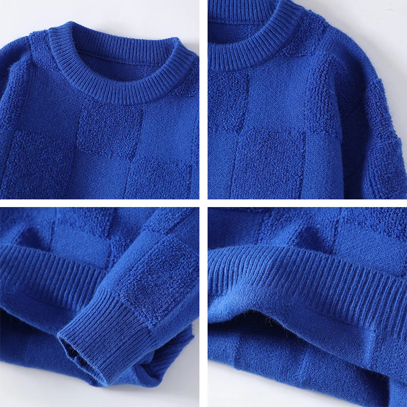 Men's Sweaters Huncher Mens Knitted Sweater Men Winter Thick Fluffy Casual Oversized Vintage Jumper Male Korean Fashion Crewneck Sweaters 231201