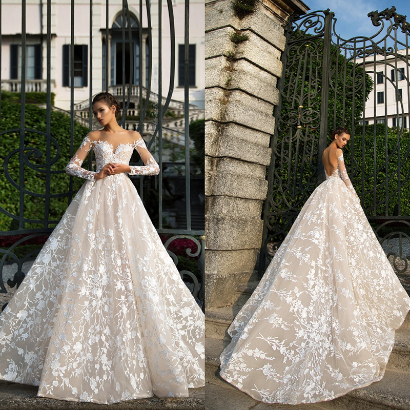 2024 New Arrival A-line Wedding Dress Off the Shoulder 3D Flowers Lace Appliques Tulle Boho Women Bridal Gowns Custom Made Vestidos De Novia Mariage