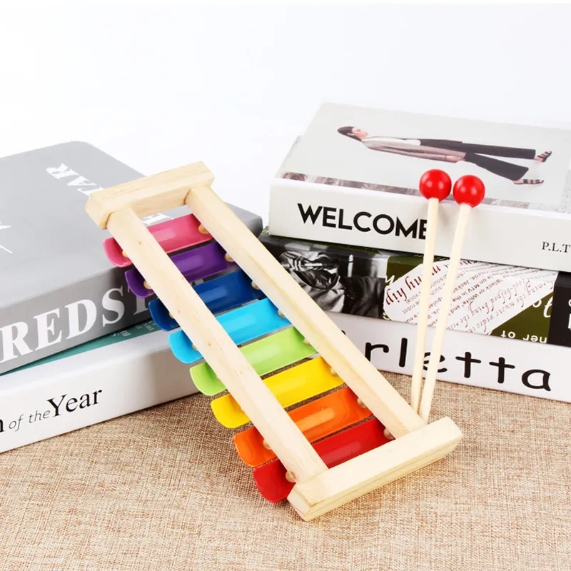 Wooden Hand Knocking Piano Toy Children Musical Instruments Kid Baby Xylophone Developmental Wooden Toys Kids Gifts Learning Education Party Favor