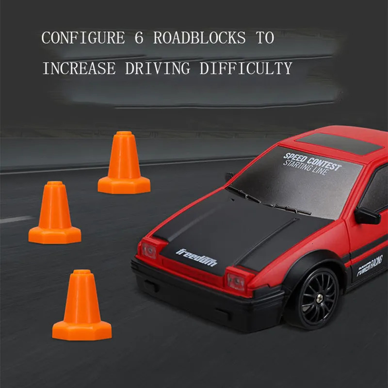 Electric/RC Car 2.4G Drift Rc Car 4WD RC Drift Car Toy Remote Control GTR Model AE86 Vehicle Car RC Racing Car Toy for Children Christmas Gifts 231130