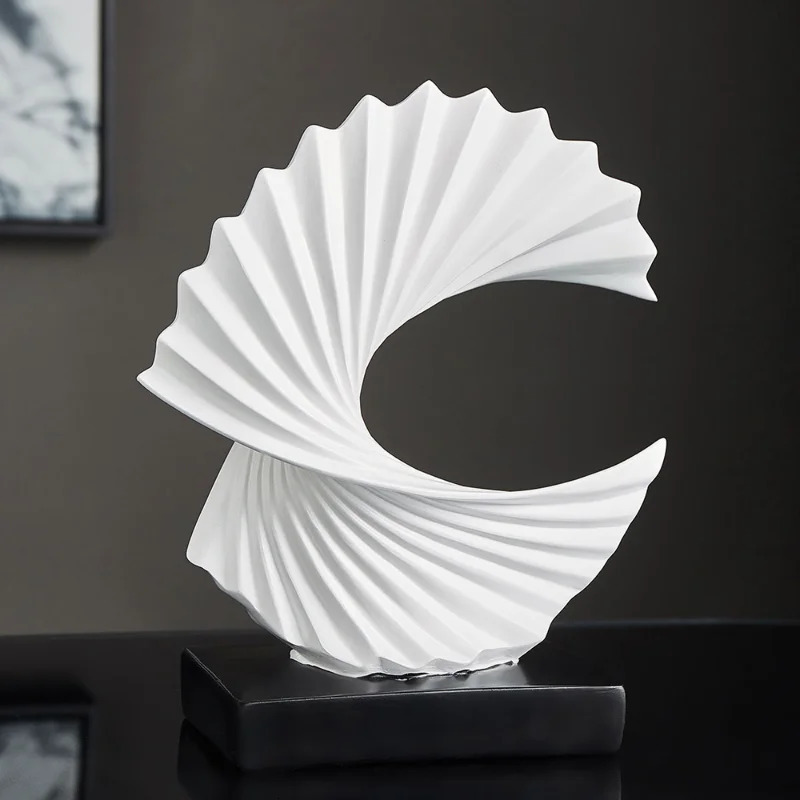 Decorative Objects Figurines Modern Decor Abstract Sculpture Resin Sculptur Art Golden Statue Living Room Home Desk Decoration Accessories 231130