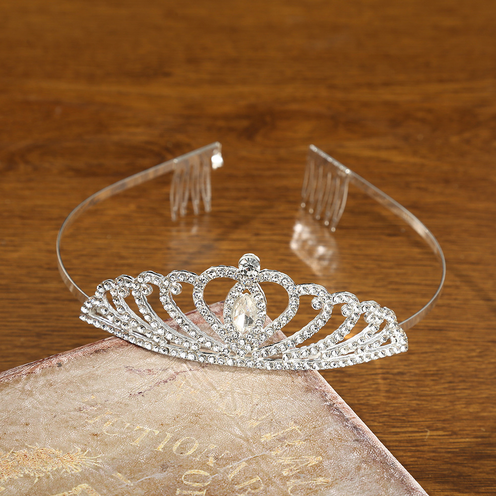 Wholesale Beautiful Rhinestone Headpieces Crystal Hot Hair Comb for Women or Girls Wedding Party Gift Silver Decorative Head Tiara Pin Accessories