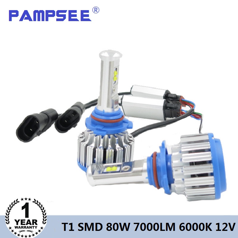 T1 Car Headlight H7 H4 LED H8/H11 HB3/9005 HB4/9006 H1 H3 H13 9007 70W 7000lm Auto Bulb Headlamp 6000K Light