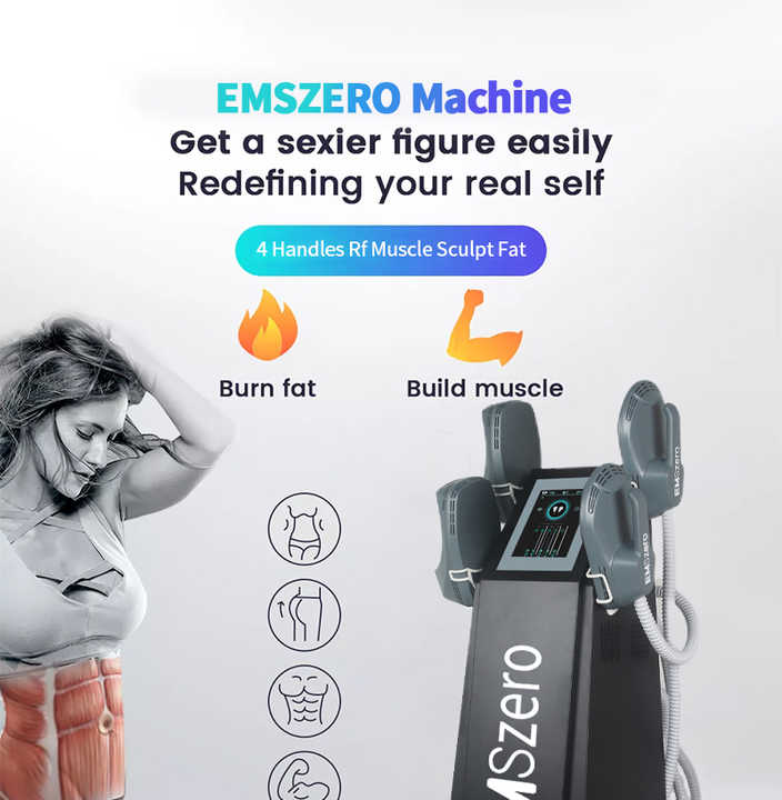 2024 EMSZERO Neo RF Nova Body Sculpt Device 13 Tesla HI-EMT Slimming Machine with 4 pcs RF Handles Pelvic Stimulation Pads