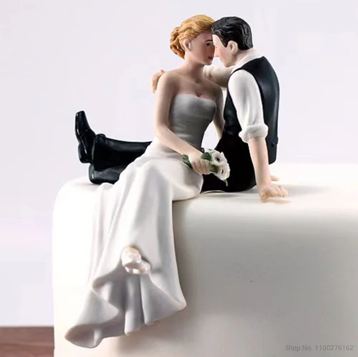 Cake Tools Cake Toppers Dolls Bride and Groom Figurines Funny Wedding Cake Toppers Stand Topper Decoration Supplies Marry Figurine 231130