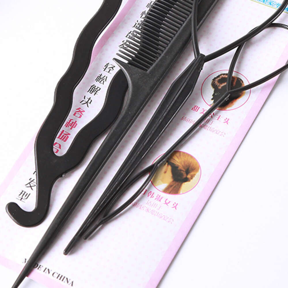 Magic Hair Braid Ponytail Creator Double Hooks Plastic Loop Styling Tools Tail Clip Hair Twist Styling Clip With Combs 4pcs/set Herramientas De Estilo