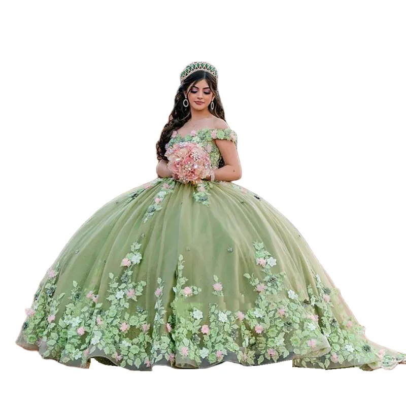 New 2025Beading Lace Appliques Quinceanera Dress For Weddings Off The Shoulder Feather Evening Wear Plus size 01