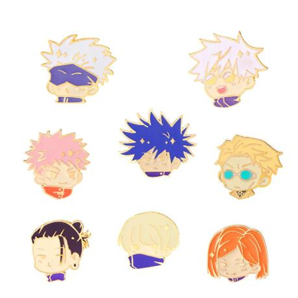 Personality Punk Style Character Avatar Metal Enamel Brooch Cartoon Cute Boy Anime Peripheral Badge Pin Jewelry Accessories Gift GC2486